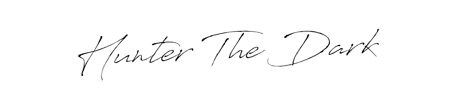 Make a beautiful signature design for name Hunter The Dark. With this signature (Antro_Vectra) style, you can create a handwritten signature for free. Hunter The Dark signature style 6 images and pictures png