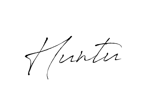 Huntu stylish signature style. Best Handwritten Sign (Antro_Vectra) for my name. Handwritten Signature Collection Ideas for my name Huntu. Huntu signature style 6 images and pictures png