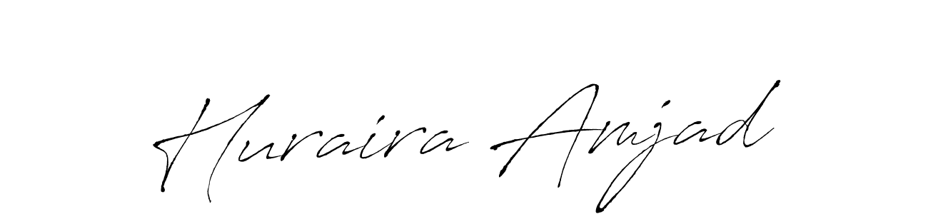 How to make Huraira Amjad name signature. Use Antro_Vectra style for creating short signs online. This is the latest handwritten sign. Huraira Amjad signature style 6 images and pictures png