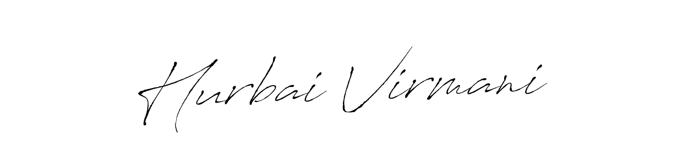 Also we have Hurbai Virmani name is the best signature style. Create professional handwritten signature collection using Antro_Vectra autograph style. Hurbai Virmani signature style 6 images and pictures png