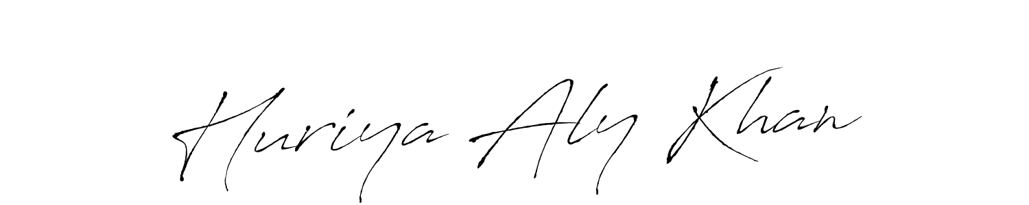 How to make Huriya Aly Khan name signature. Use Antro_Vectra style for creating short signs online. This is the latest handwritten sign. Huriya Aly Khan signature style 6 images and pictures png
