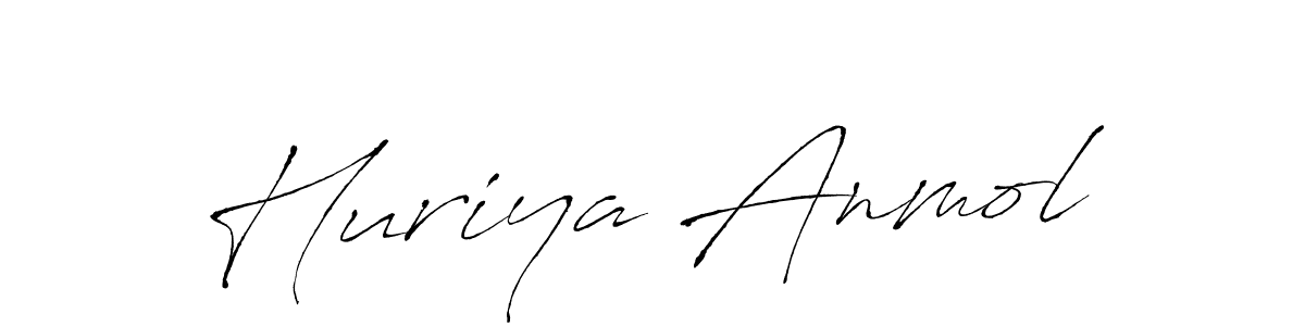 Use a signature maker to create a handwritten signature online. With this signature software, you can design (Antro_Vectra) your own signature for name Huriya Anmol. Huriya Anmol signature style 6 images and pictures png