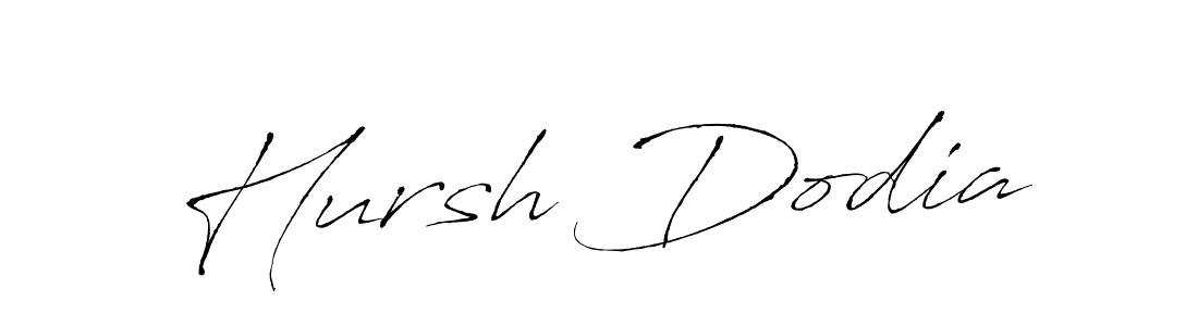 The best way (Antro_Vectra) to make a short signature is to pick only two or three words in your name. The name Hursh Dodia include a total of six letters. For converting this name. Hursh Dodia signature style 6 images and pictures png