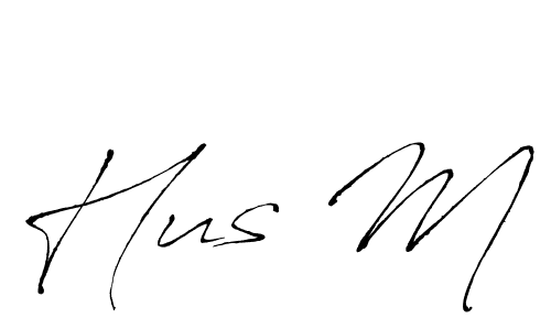 Hus M stylish signature style. Best Handwritten Sign (Antro_Vectra) for my name. Handwritten Signature Collection Ideas for my name Hus M. Hus M signature style 6 images and pictures png