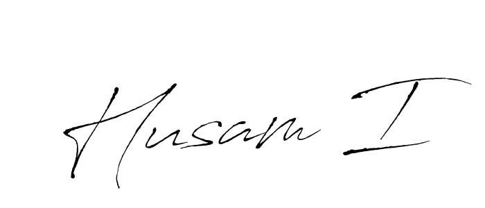 How to make Husam I name signature. Use Antro_Vectra style for creating short signs online. This is the latest handwritten sign. Husam I signature style 6 images and pictures png
