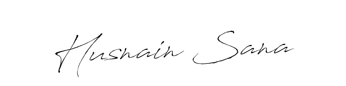 Husnain Sana stylish signature style. Best Handwritten Sign (Antro_Vectra) for my name. Handwritten Signature Collection Ideas for my name Husnain Sana. Husnain Sana signature style 6 images and pictures png