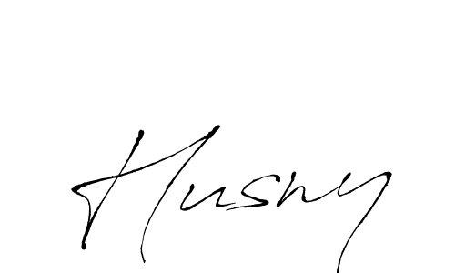 Make a beautiful signature design for name Husny. With this signature (Antro_Vectra) style, you can create a handwritten signature for free. Husny signature style 6 images and pictures png