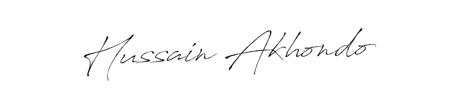 Design your own signature with our free online signature maker. With this signature software, you can create a handwritten (Antro_Vectra) signature for name Hussain Akhondo. Hussain Akhondo signature style 6 images and pictures png