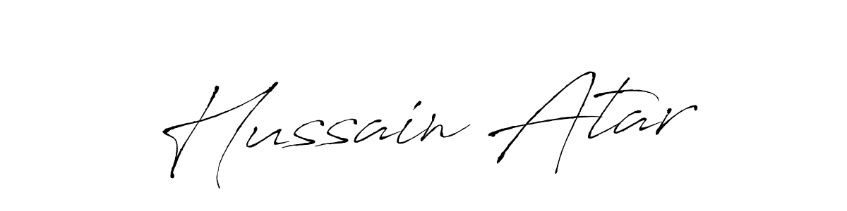 Make a beautiful signature design for name Hussain Atar. Use this online signature maker to create a handwritten signature for free. Hussain Atar signature style 6 images and pictures png