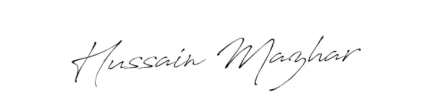 Use a signature maker to create a handwritten signature online. With this signature software, you can design (Antro_Vectra) your own signature for name Hussain Mazhar. Hussain Mazhar signature style 6 images and pictures png