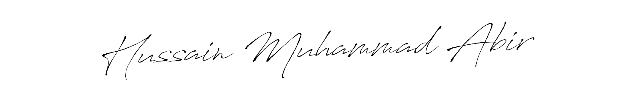 Create a beautiful signature design for name Hussain Muhammad Abir. With this signature (Antro_Vectra) fonts, you can make a handwritten signature for free. Hussain Muhammad Abir signature style 6 images and pictures png