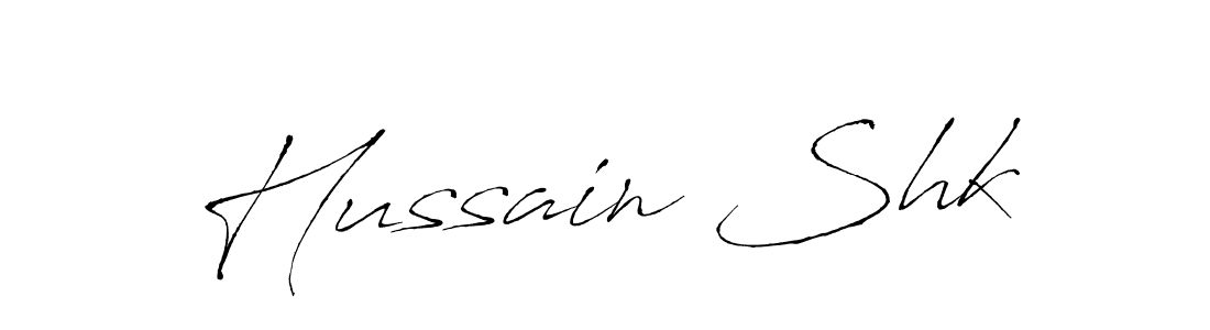 Create a beautiful signature design for name Hussain Shk. With this signature (Antro_Vectra) fonts, you can make a handwritten signature for free. Hussain Shk signature style 6 images and pictures png