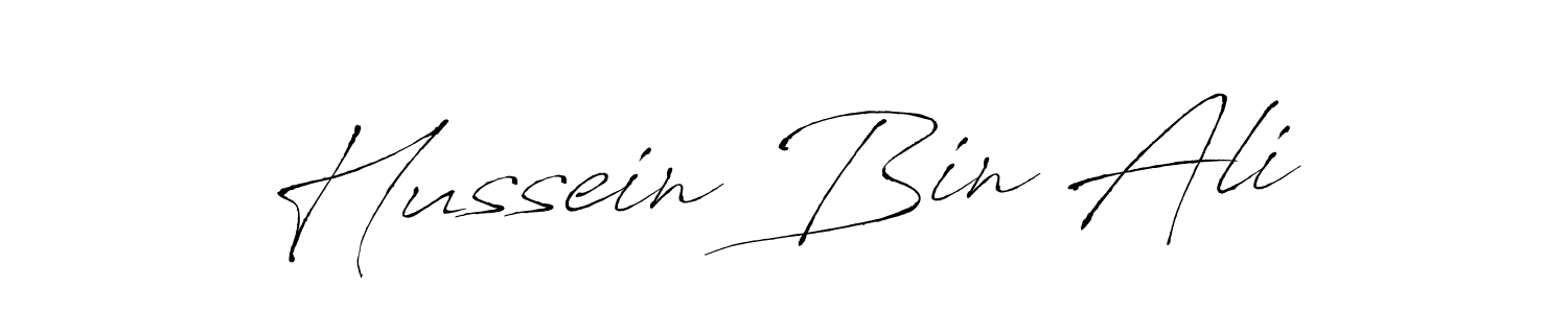 Design your own signature with our free online signature maker. With this signature software, you can create a handwritten (Antro_Vectra) signature for name Hussein Bin Ali. Hussein Bin Ali signature style 6 images and pictures png