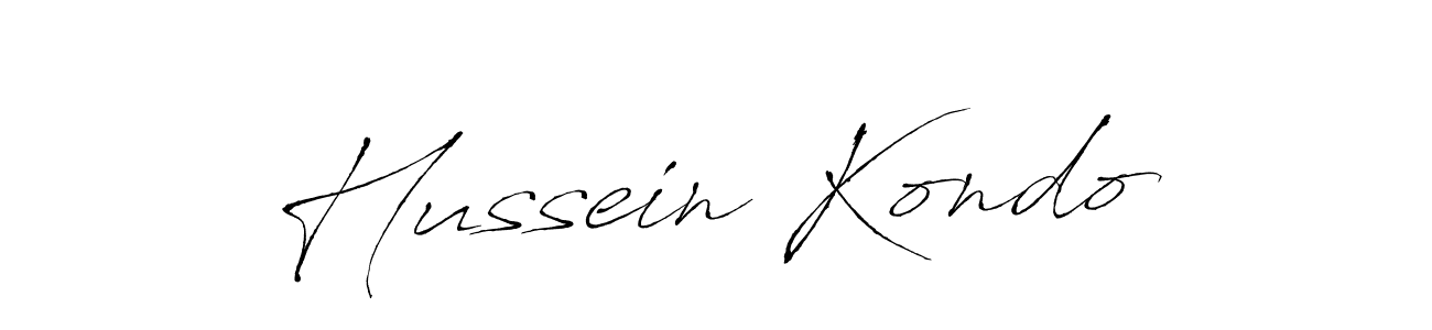 Hussein Kondo stylish signature style. Best Handwritten Sign (Antro_Vectra) for my name. Handwritten Signature Collection Ideas for my name Hussein Kondo. Hussein Kondo signature style 6 images and pictures png