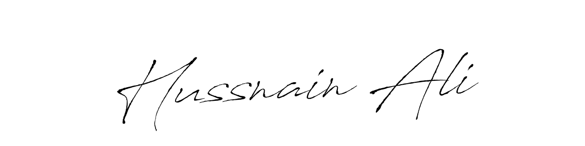 Make a beautiful signature design for name Hussnain Ali. With this signature (Antro_Vectra) style, you can create a handwritten signature for free. Hussnain Ali signature style 6 images and pictures png