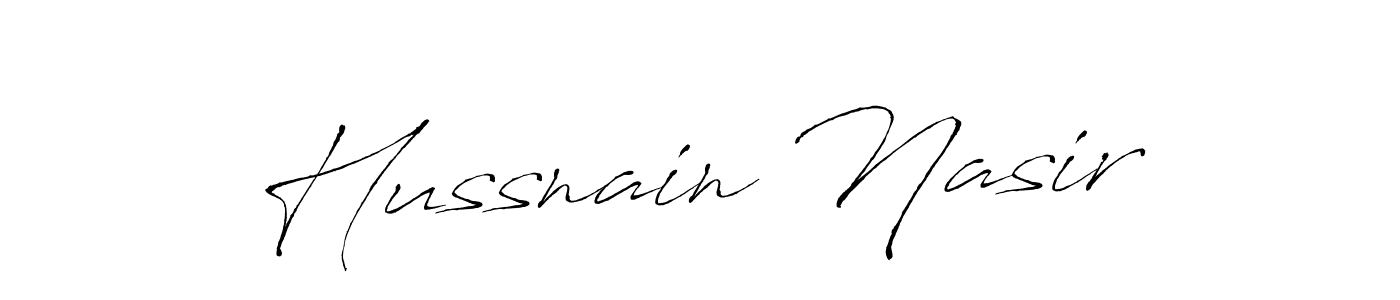 How to make Hussnain Nasir signature? Antro_Vectra is a professional autograph style. Create handwritten signature for Hussnain Nasir name. Hussnain Nasir signature style 6 images and pictures png