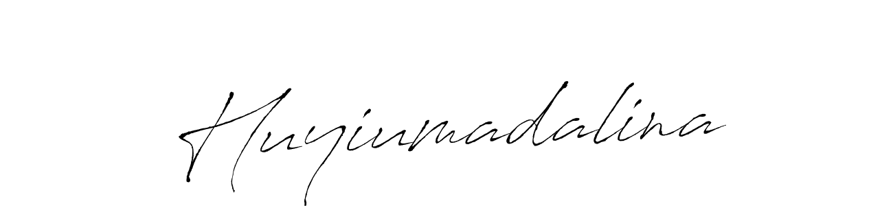 Create a beautiful signature design for name Huyiumadalina. With this signature (Antro_Vectra) fonts, you can make a handwritten signature for free. Huyiumadalina signature style 6 images and pictures png