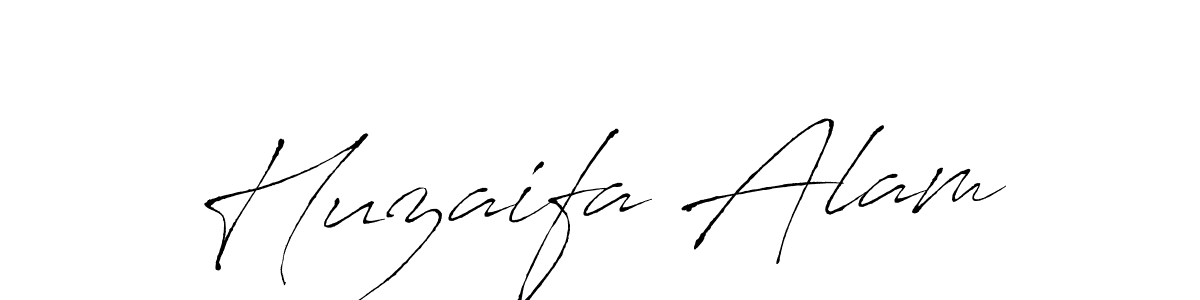 Make a beautiful signature design for name Huzaifa Alam. With this signature (Antro_Vectra) style, you can create a handwritten signature for free. Huzaifa Alam signature style 6 images and pictures png