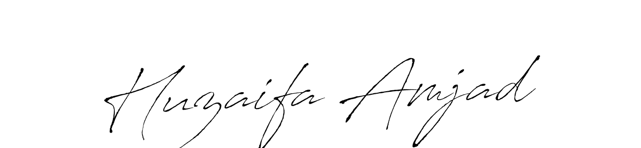 Antro_Vectra is a professional signature style that is perfect for those who want to add a touch of class to their signature. It is also a great choice for those who want to make their signature more unique. Get Huzaifa Amjad name to fancy signature for free. Huzaifa Amjad signature style 6 images and pictures png