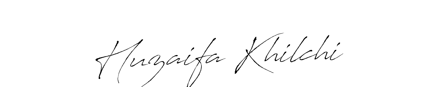 Design your own signature with our free online signature maker. With this signature software, you can create a handwritten (Antro_Vectra) signature for name Huzaifa Khilchi. Huzaifa Khilchi signature style 6 images and pictures png