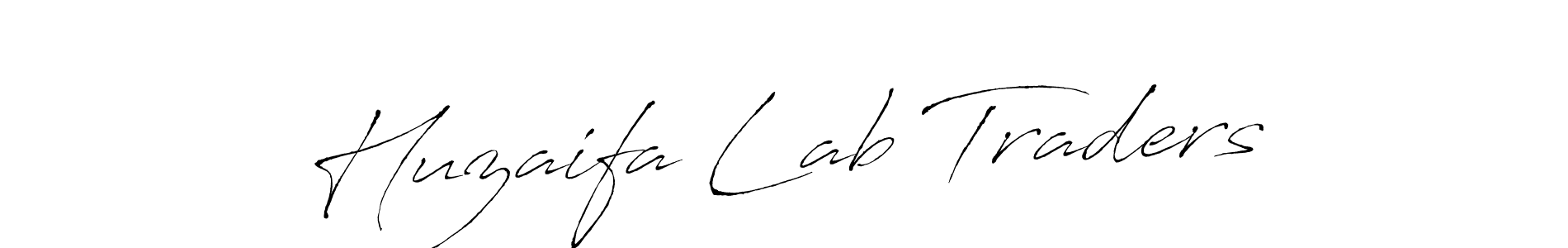 How to make Huzaifa Lab Traders name signature. Use Antro_Vectra style for creating short signs online. This is the latest handwritten sign. Huzaifa Lab Traders signature style 6 images and pictures png