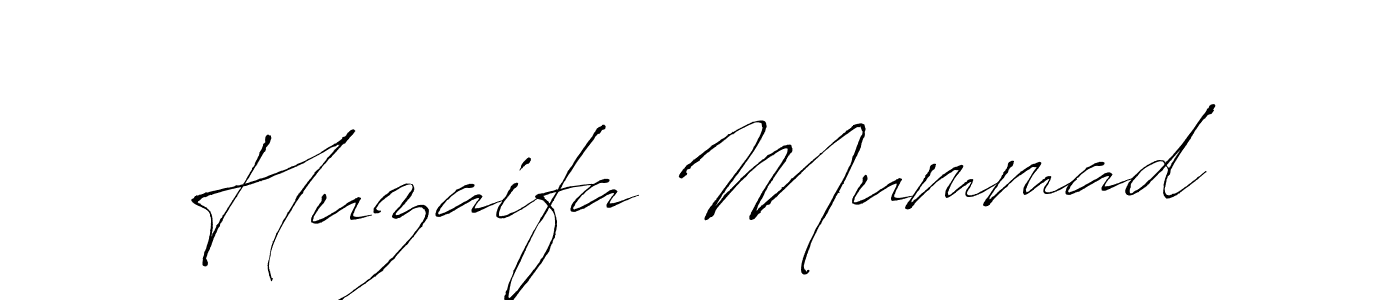 Huzaifa Mummad stylish signature style. Best Handwritten Sign (Antro_Vectra) for my name. Handwritten Signature Collection Ideas for my name Huzaifa Mummad. Huzaifa Mummad signature style 6 images and pictures png