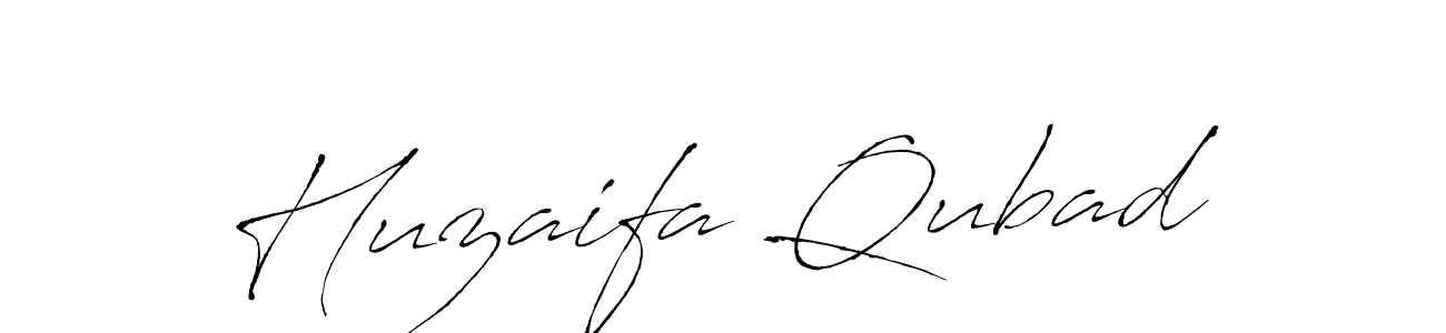 How to make Huzaifa Qubad name signature. Use Antro_Vectra style for creating short signs online. This is the latest handwritten sign. Huzaifa Qubad signature style 6 images and pictures png
