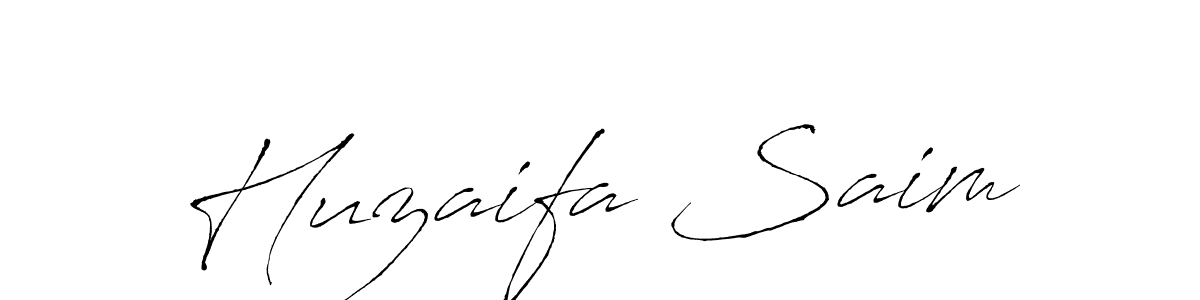 Make a beautiful signature design for name Huzaifa Saim. With this signature (Antro_Vectra) style, you can create a handwritten signature for free. Huzaifa Saim signature style 6 images and pictures png