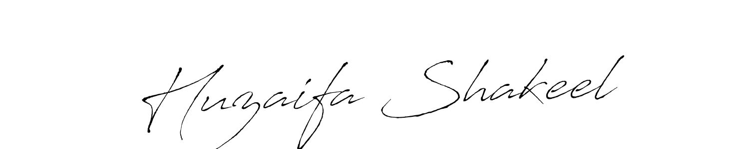 Huzaifa Shakeel stylish signature style. Best Handwritten Sign (Antro_Vectra) for my name. Handwritten Signature Collection Ideas for my name Huzaifa Shakeel. Huzaifa Shakeel signature style 6 images and pictures png
