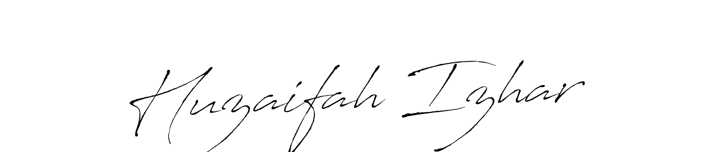 Make a beautiful signature design for name Huzaifah Izhar. With this signature (Antro_Vectra) style, you can create a handwritten signature for free. Huzaifah Izhar signature style 6 images and pictures png