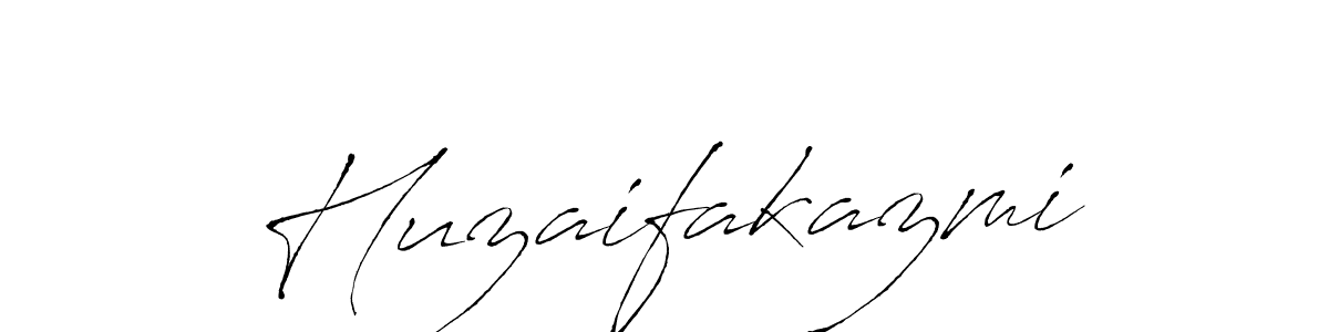 How to make Huzaifakazmi signature? Antro_Vectra is a professional autograph style. Create handwritten signature for Huzaifakazmi name. Huzaifakazmi signature style 6 images and pictures png