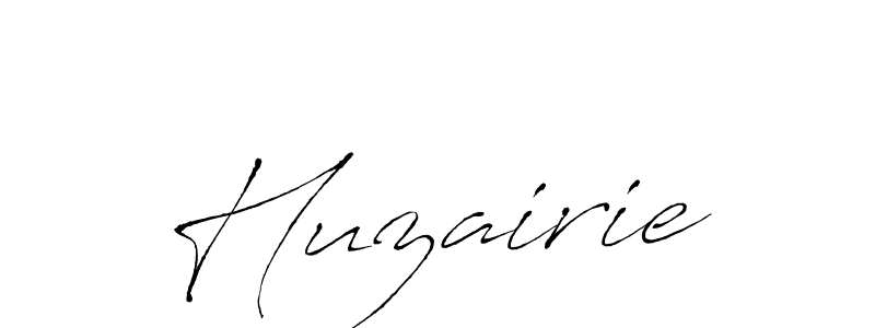 Huzairie stylish signature style. Best Handwritten Sign (Antro_Vectra) for my name. Handwritten Signature Collection Ideas for my name Huzairie. Huzairie signature style 6 images and pictures png