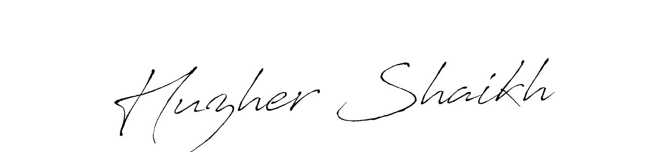 The best way (Antro_Vectra) to make a short signature is to pick only two or three words in your name. The name Huzher Shaikh include a total of six letters. For converting this name. Huzher Shaikh signature style 6 images and pictures png