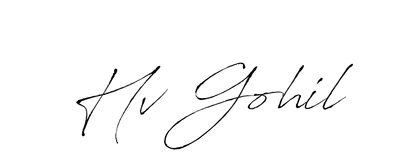 It looks lik you need a new signature style for name Hv Gohil. Design unique handwritten (Antro_Vectra) signature with our free signature maker in just a few clicks. Hv Gohil signature style 6 images and pictures png