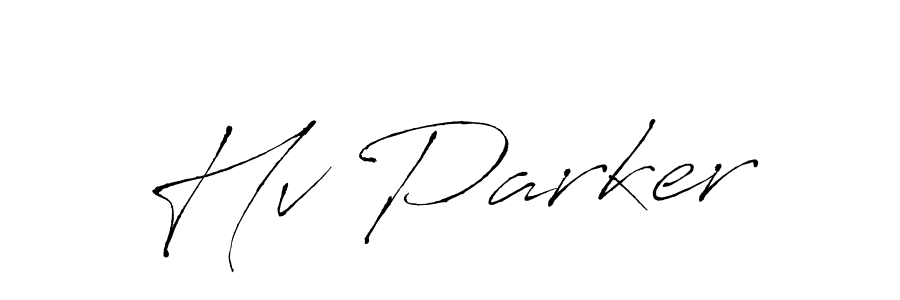 Make a beautiful signature design for name Hv Parker. With this signature (Antro_Vectra) style, you can create a handwritten signature for free. Hv Parker signature style 6 images and pictures png