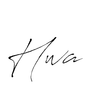 Hwa stylish signature style. Best Handwritten Sign (Antro_Vectra) for my name. Handwritten Signature Collection Ideas for my name Hwa. Hwa signature style 6 images and pictures png