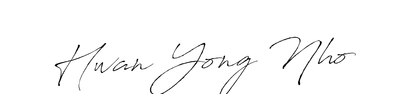 How to make Hwan Yong Nho name signature. Use Antro_Vectra style for creating short signs online. This is the latest handwritten sign. Hwan Yong Nho signature style 6 images and pictures png