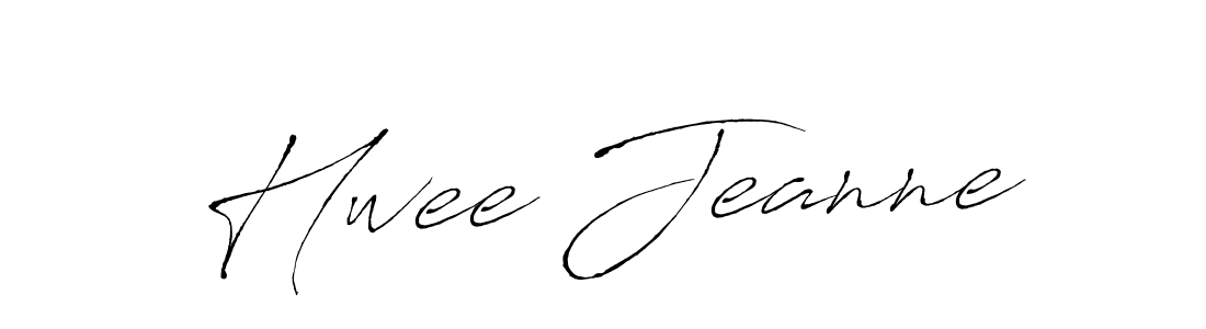 Make a beautiful signature design for name Hwee Jeanne. With this signature (Antro_Vectra) style, you can create a handwritten signature for free. Hwee Jeanne signature style 6 images and pictures png