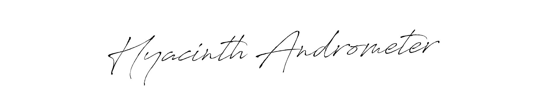 Create a beautiful signature design for name Hyacinth Andrometer. With this signature (Antro_Vectra) fonts, you can make a handwritten signature for free. Hyacinth Andrometer signature style 6 images and pictures png