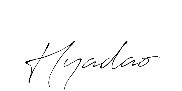 Create a beautiful signature design for name Hyadao. With this signature (Antro_Vectra) fonts, you can make a handwritten signature for free. Hyadao signature style 6 images and pictures png