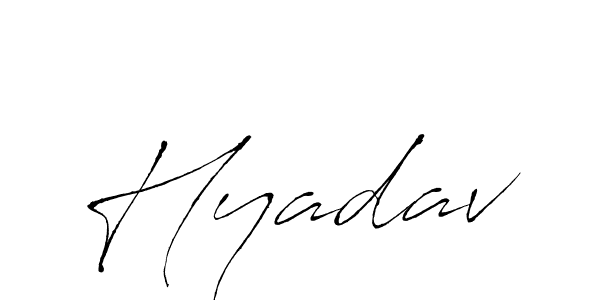 Design your own signature with our free online signature maker. With this signature software, you can create a handwritten (Antro_Vectra) signature for name Hyadav. Hyadav signature style 6 images and pictures png