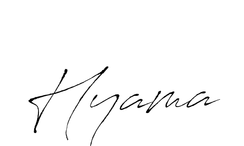 Use a signature maker to create a handwritten signature online. With this signature software, you can design (Antro_Vectra) your own signature for name Hyama. Hyama signature style 6 images and pictures png