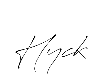 Design your own signature with our free online signature maker. With this signature software, you can create a handwritten (Antro_Vectra) signature for name Hyck. Hyck signature style 6 images and pictures png