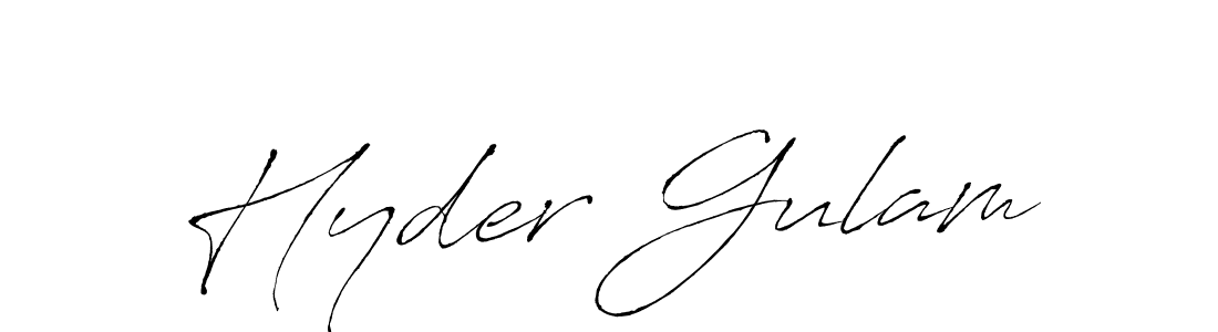 How to make Hyder Gulam name signature. Use Antro_Vectra style for creating short signs online. This is the latest handwritten sign. Hyder Gulam signature style 6 images and pictures png