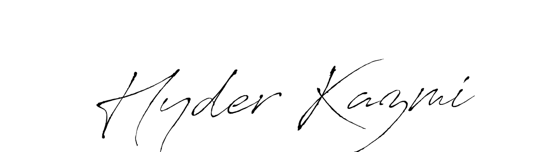 Design your own signature with our free online signature maker. With this signature software, you can create a handwritten (Antro_Vectra) signature for name Hyder Kazmi. Hyder Kazmi signature style 6 images and pictures png