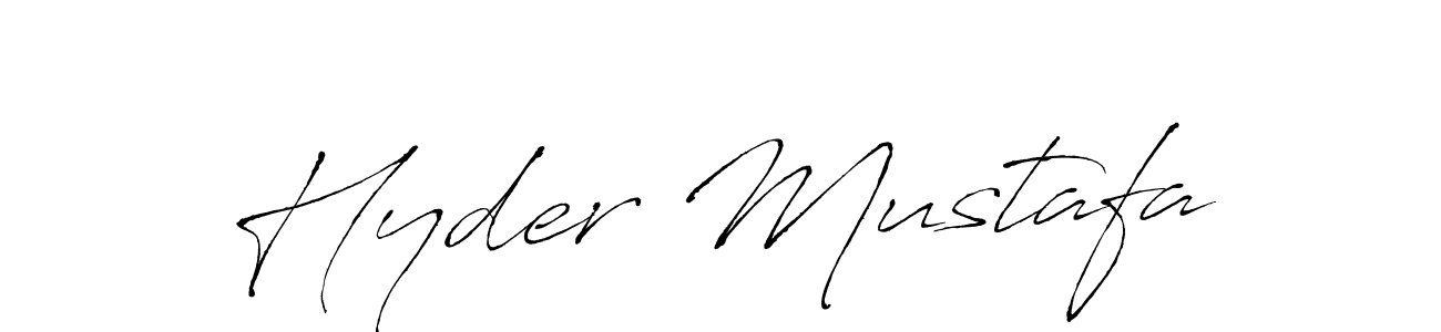 Hyder Mustafa stylish signature style. Best Handwritten Sign (Antro_Vectra) for my name. Handwritten Signature Collection Ideas for my name Hyder Mustafa. Hyder Mustafa signature style 6 images and pictures png