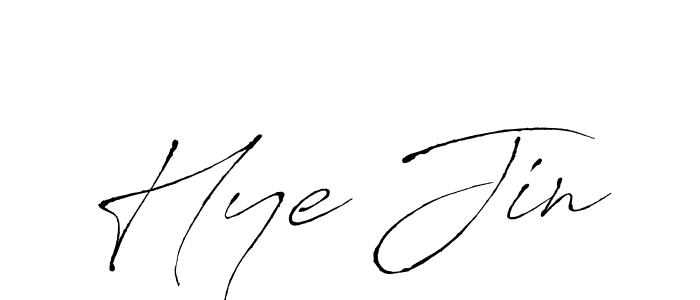 Hye Jin stylish signature style. Best Handwritten Sign (Antro_Vectra) for my name. Handwritten Signature Collection Ideas for my name Hye Jin. Hye Jin signature style 6 images and pictures png