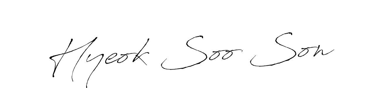 Also You can easily find your signature by using the search form. We will create Hyeok Soo Son name handwritten signature images for you free of cost using Antro_Vectra sign style. Hyeok Soo Son signature style 6 images and pictures png