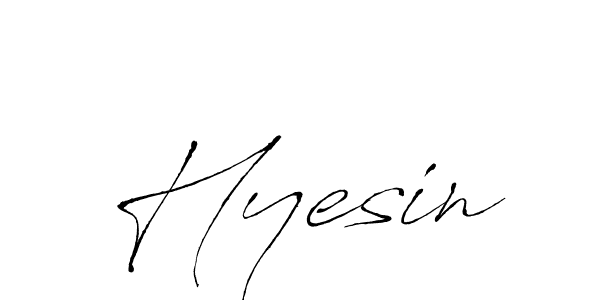 Make a beautiful signature design for name Hyesin. With this signature (Antro_Vectra) style, you can create a handwritten signature for free. Hyesin signature style 6 images and pictures png