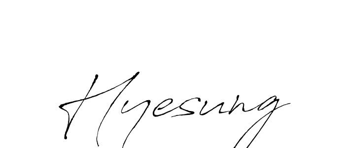 Hyesung stylish signature style. Best Handwritten Sign (Antro_Vectra) for my name. Handwritten Signature Collection Ideas for my name Hyesung. Hyesung signature style 6 images and pictures png
